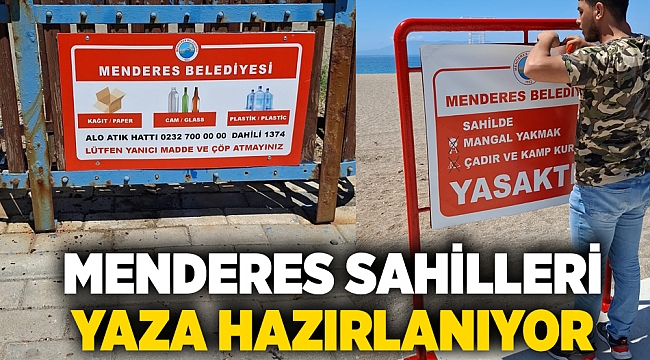 Menderes Sahilleri Yaza Hazırlanıyor