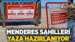 Menderes Sahilleri Yaza Hazırlanıyor