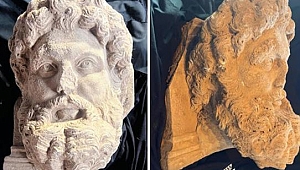 Bakan Ersoy açıkladı! Aphrodisias'ta benzersiz bir keşif: Kolosal Zeus Başı