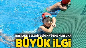 Bayraklı Belediyesinin yüzme kursuna büyük ilgi