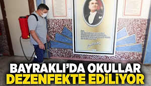 Bayraklı’da okullar dezenfekte ediliyor