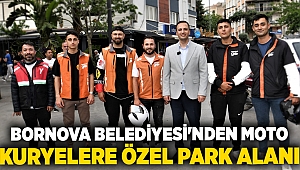  Bornova Belediyesi'nden moto kuryelere özel park alanı