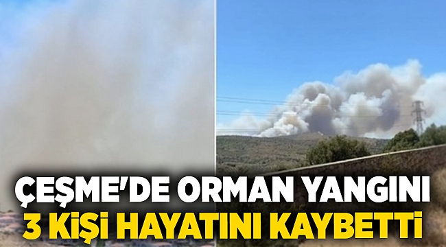 Çeşme'de orman yangını: 3 kişi hayatını kaybetti