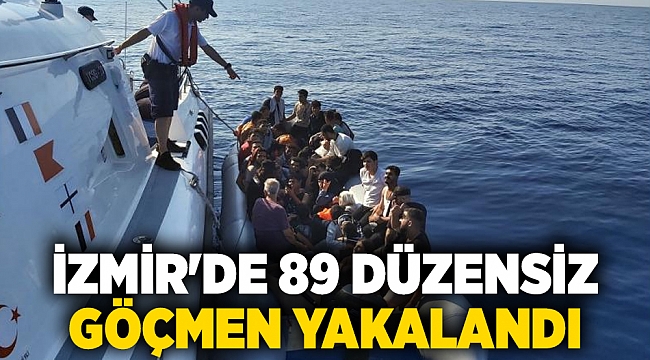 İzmir'de 89 düzensiz göçmen yakalandı