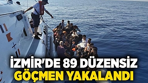 İzmir'de 89 düzensiz göçmen yakalandı