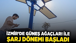 İzmir’de güneş ağaçları ile şarj dönemi başladı 