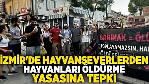 İzmir'de hayvanseverlerden hayvanları öldürme yasasına tepki!