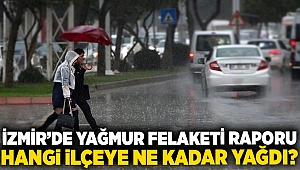 İzmirde yağmur felaketi raporu... Hangi ilçeye ne kadar yağdı?