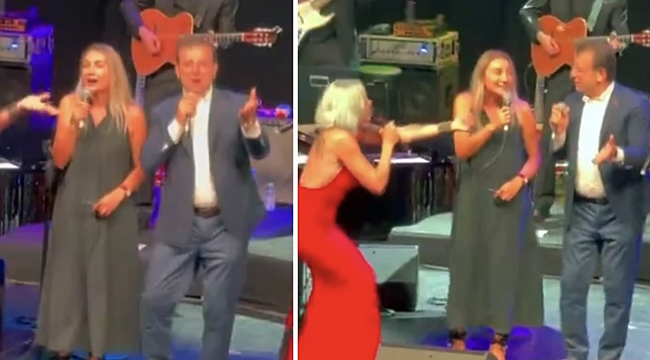 Pink Martini konserinde İmamoğlu sürprizi! Sahnede eşiyle birlikte şarkıya eşlik etti