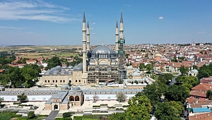 Selimiye'nin minarelerindeki restorasyon tamamlandı