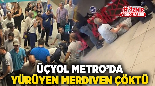Üçyol Metro'da yürüyen merdiven çöktü: Yaralılar var