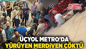 Üçyol Metro'da yürüyen merdiven çöktü: Yaralılar var