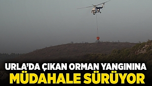 Urla’da çıkan orman yangınına müdahale sürüyor