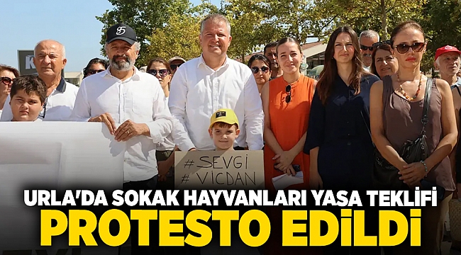 Urla'da Sokak Hayvanları Yasa Teklifi protesto edildi