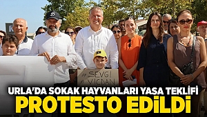 Urla'da Sokak Hayvanları Yasa Teklifi protesto edildi