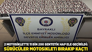 2 motosiklette 11 bin 200 sentetik hap ele geçirildi: Sürücüler motosikleti bırakıp kaçtı