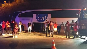 Aydın'da otobüs devrildi: 1 ölü, 10 yaralı