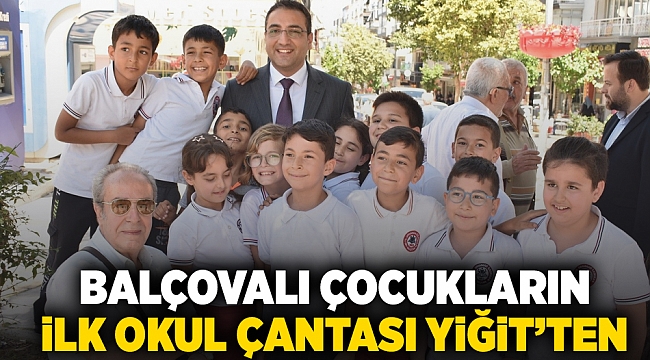 Balçovalı çocukların ilk okul çantası Yiğit’ten