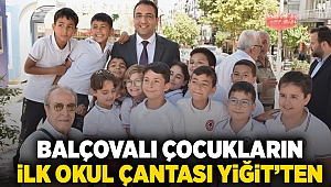 Balçovalı çocukların ilk okul çantası Yiğit’ten