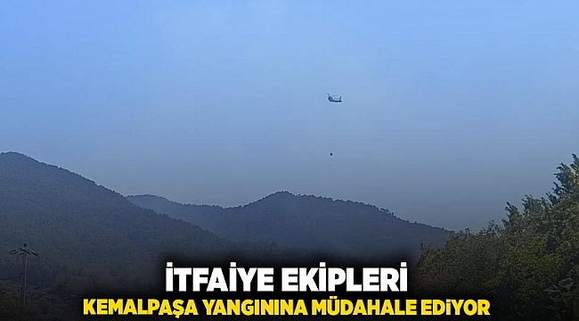 İtfaiye ekipleri, Kemalpaşa yangınına müdahale ediyor