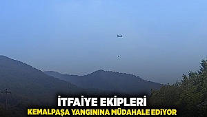 İtfaiye ekipleri, Kemalpaşa yangınına müdahale ediyor