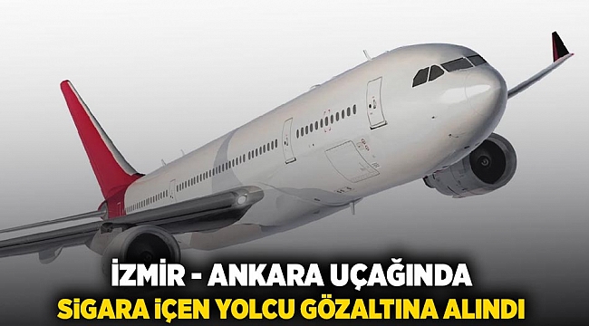 İzmir-Ankara uçağında sigara içen yolcu gözaltına alındı