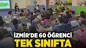 İzmir'de 60 öğrenci tek sınıfta