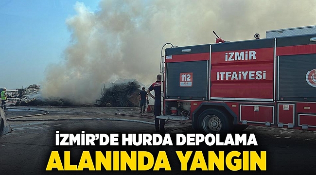 İzmir'de hurda depolama alanında yangın