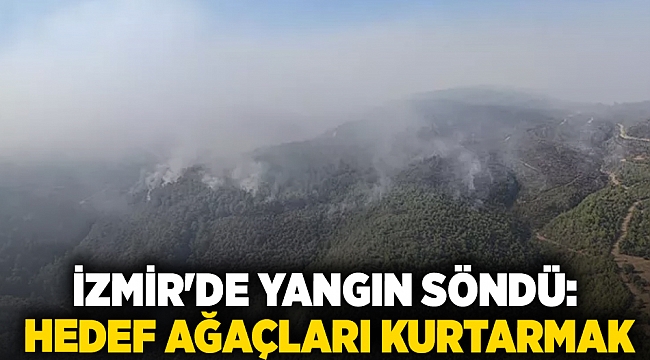 İzmir'de yangın söndü: hedef ağaçları kurtarmak