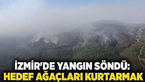 İzmir'de yangın söndü: hedef ağaçları kurtarmak