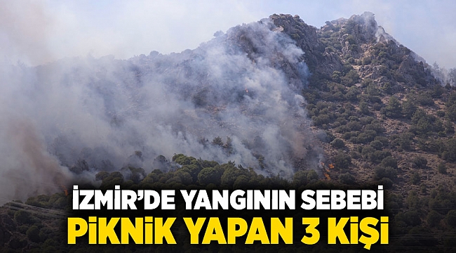 İzmir'de yangının sebebi piknik yapan 3 kişi