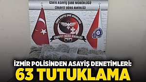 İzmir polisinden asayiş denetimleri: 63 tutuklama