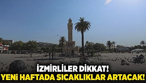 İzmirliler dikkat! Yeni haftada sıcaklıklar artacak!