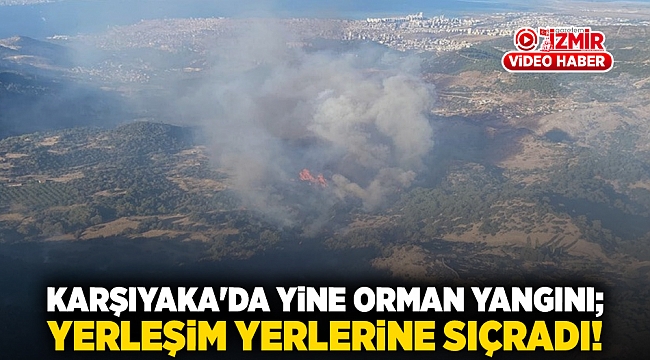 Karşıyaka'da yine orman yangını; Yerleşim yerlerine sıçradı!