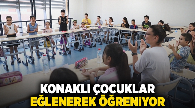 Konaklı çocuklar eğlenerek öğreniyor