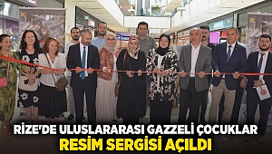 RİZE'DE ULUSLARARASI GAZZELİ ÇOCUKLAR RESİM SERGİSİ AÇILDI