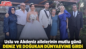 Uslu ve Akdeniz ailelerinin mutlu günü : Deniz ve Doğukan dünya evine girdi