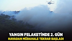 yangın felaketinde ikinci gün... Havadan müdahale tekrar başladı!