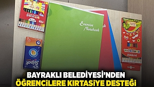 Bayraklı Belediyesinden öğrencilere kırtasiye desteği