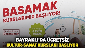 Bayraklı’da ücretsiz kültür-sanat kursları başlıyor