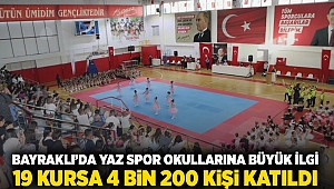 Bayraklı’da yaz spor okullarına büyük ilgi 19 kursa 4 bin 200 kişi katıldı