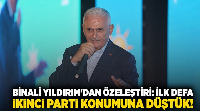 Binali Yıldırım'dan özeleştiri: İlk defa ikinci parti konumuna düştük!