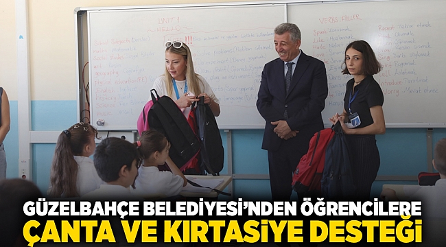 Güzelbahçe Belediyesi’nden öğrencilere çanta ve kırtasiye desteği