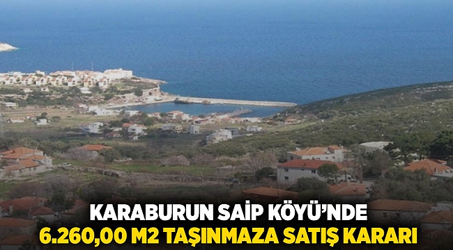 Karaburun Saip Köyü'nde 6 bin 260 mertekare taşınmaza satış kararı