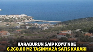 Karaburun Saip Köyü'nde 6 bin 260 mertekare taşınmaza satış kararı