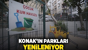 Konak’ın parkları yenileniyor