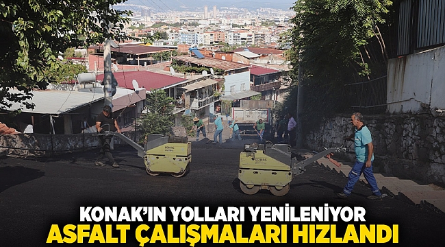 Konak’ın yolları yenileniyor: Asfalt çalışmaları hızlandı