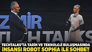 TechTalks’ta tarih ve teknoloji buluşmasında İnsansı robot Sophia ile sohbet