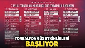 Torbalı'da Güz Etkinlikleri Başlıyor