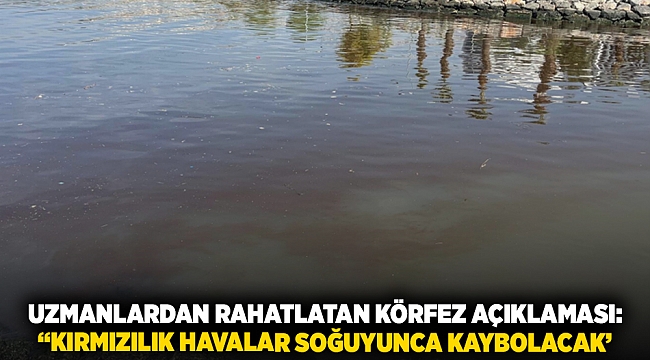 Uzmanlardan rahatlatan körfez açıklaması: “Kırmızılık havalar soğuyunca kaybolacak’